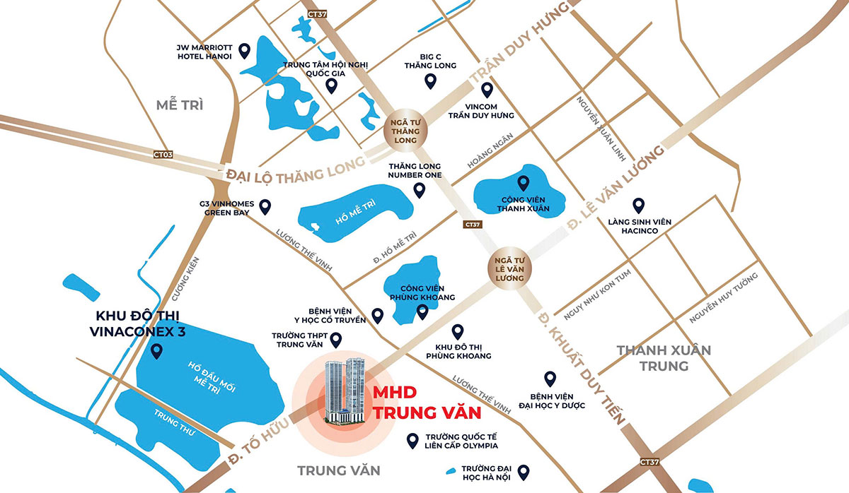 Vị trí MHD Trung Văn